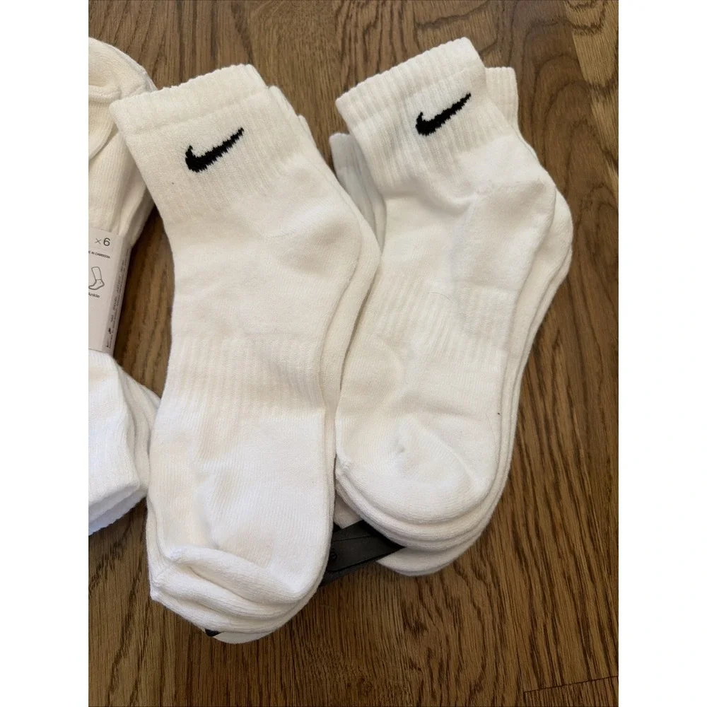 2 X Nike Everyday Cushion Ankle Training Socks, Size L - White (6 Pair)